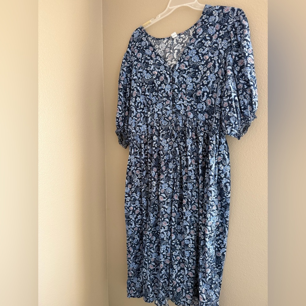 Old Navy Blue Floral Dress